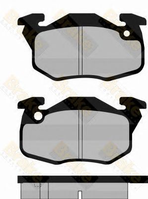 BRAKE ENGINEERING pa437 -  Комплект тормозных колодок, дисковый тормоз